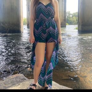 Gorgeous romper with train skirt